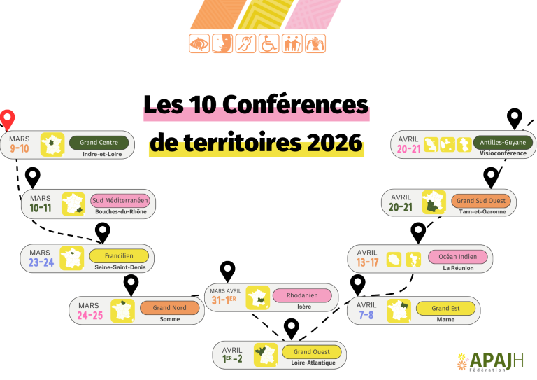 Les dates des 10 conférences de territoires APAJH 2026 !